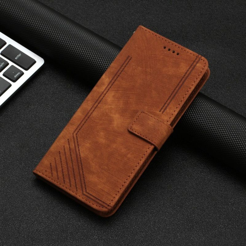Etui Folio Vivo V60 Lite Wzór Retro
