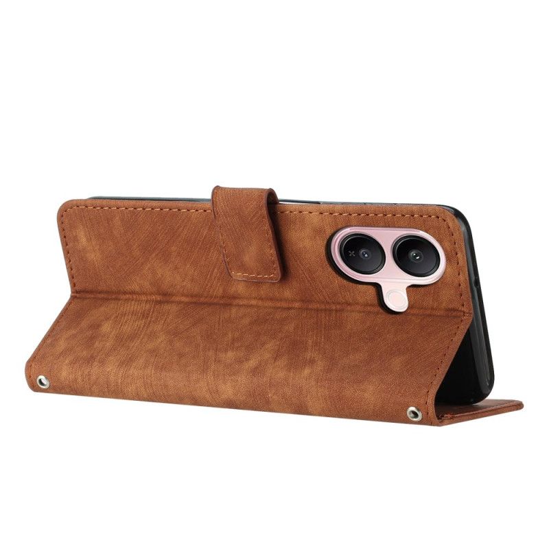 Etui Folio Vivo V60 Lite Wzór Retro