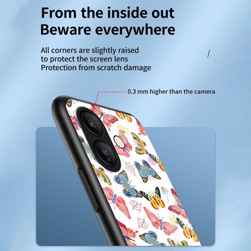 Etui Vivo V60 Lite Motyle Ze Szkła Hartowanego