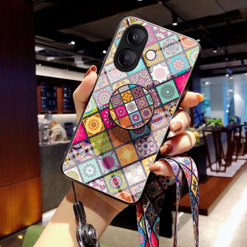 Etui Vivo V60 Lite Uchwyt Na Pierścionki I Smycz Patchworkowa