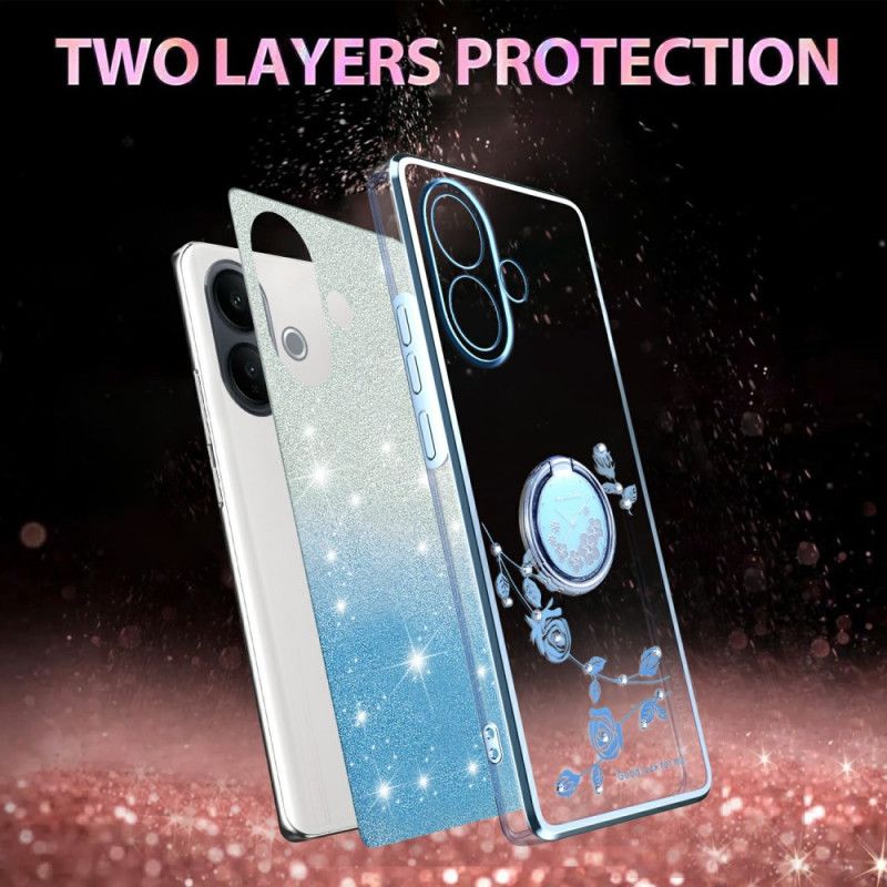 Futerały Vivo V60 Lite Etui Na Telefon Z Uchwytem Na Pierścionki I Gradientowymi Cekinami