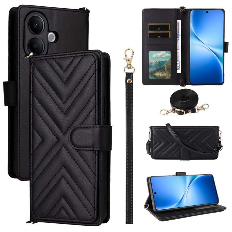 Pokrowce Vivo V60 Lite Pikowane Z Paskami