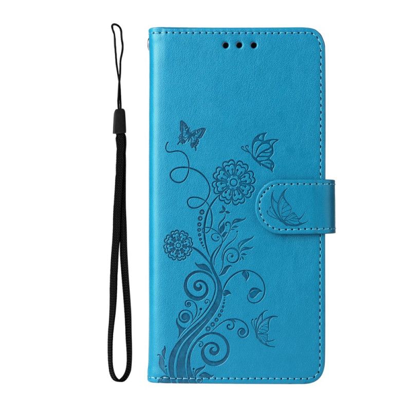 Skórzany Futerał Vivo V60 Lite Etui Na Telefon Kwiatowy