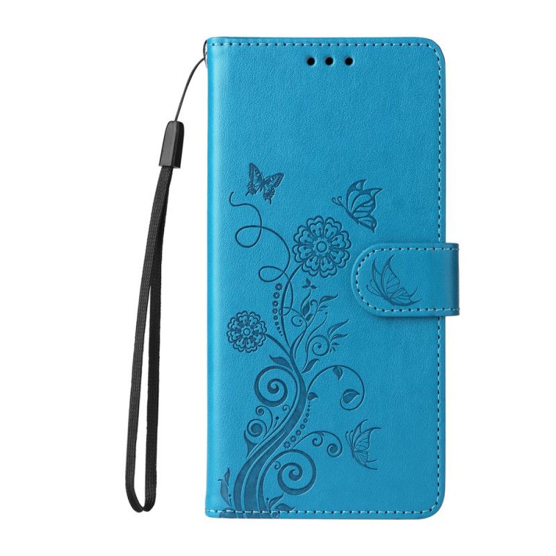 Skórzany Futerał Vivo V60 Lite Etui Na Telefon Kwiatowy