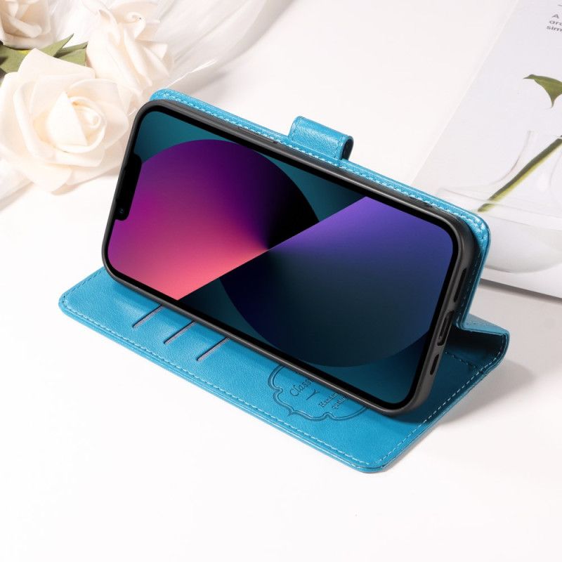 Skórzany Futerał Vivo V60 Lite Etui Na Telefon Kwiatowy
