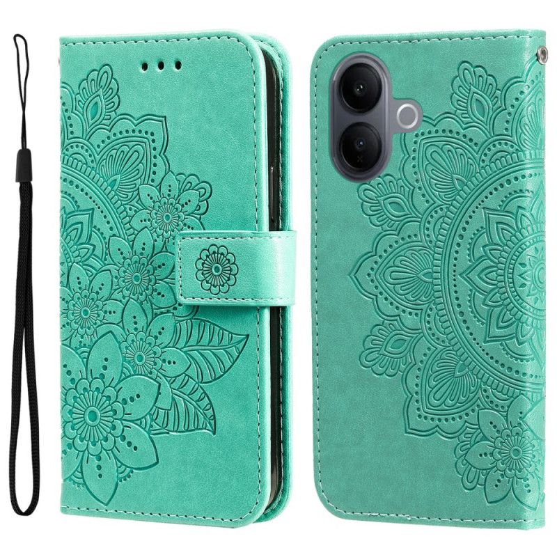 Skórzany Futerał Vivo V60 Lite Etui Na Telefon Nadruk Mandali