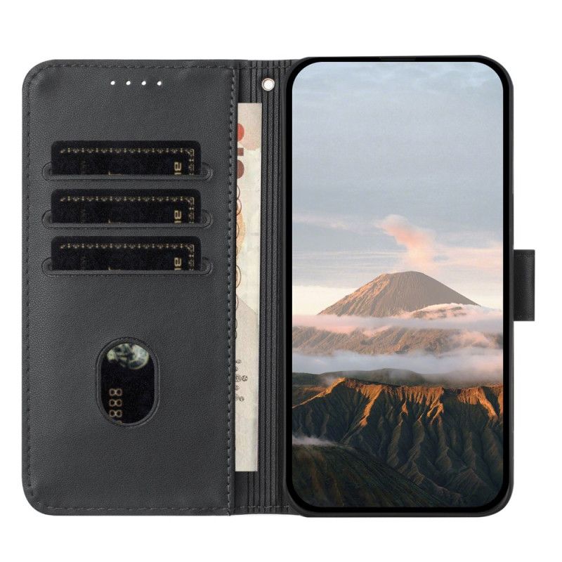 Skórzany Futerał Vivo V60 Lite Etui Na Telefon Wzór Trójkąta