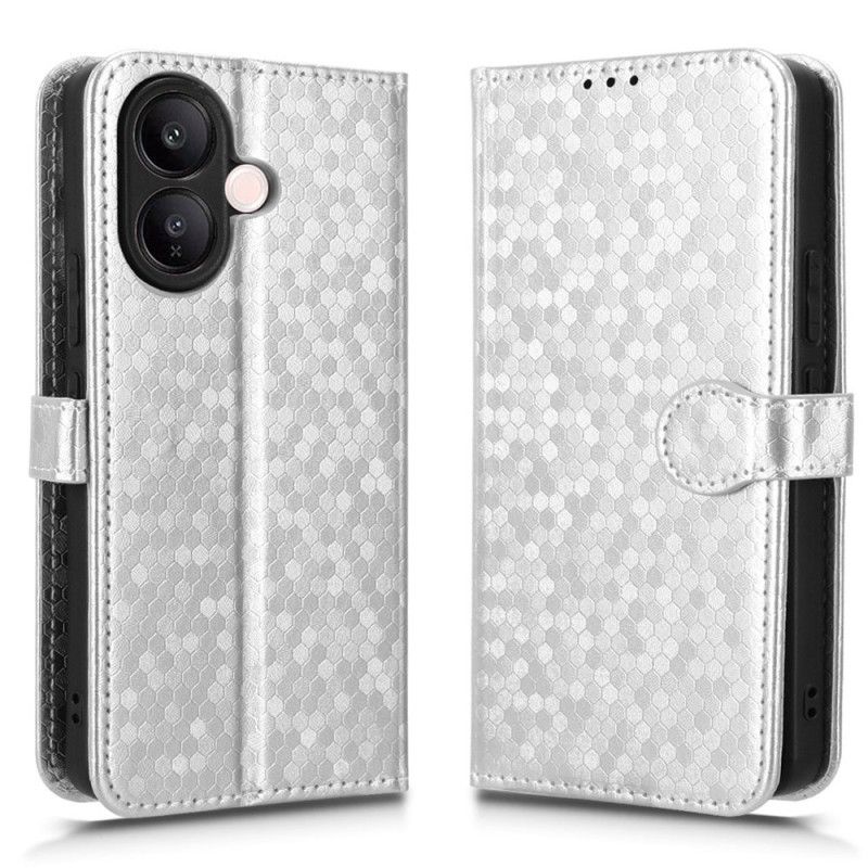 Skórzany Futerał Vivo V60 Lite Etui Na Telefon Wzór W Kropeczki
