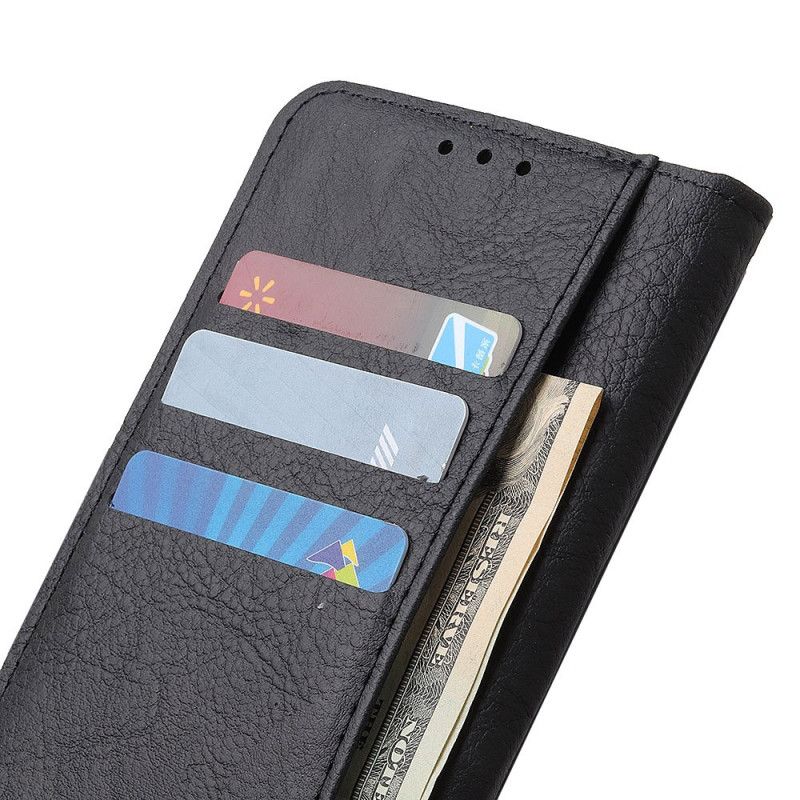 Etui Folio Xiaomi Mi 10T / 10T Pro Czerwony Czarny Liczi Teksturowane