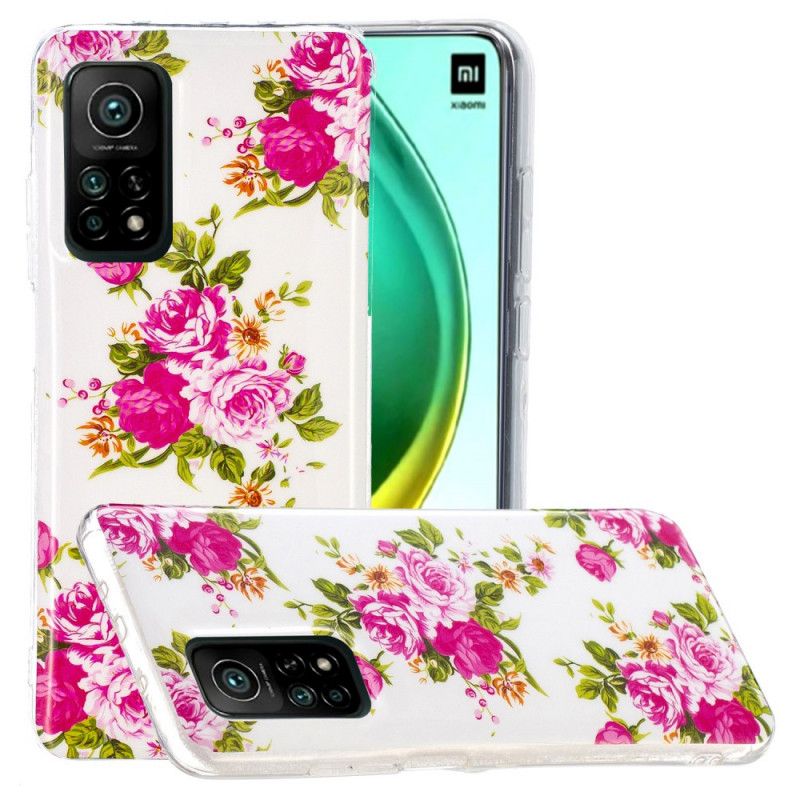 Etui Xiaomi Mi 10T / 10T Pro Fluorescencyjne Kwiaty Wolności Etui Ochronne