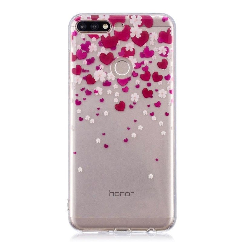 Etui Huawei Y7 2018 Deszcz Serc Etui Ochronne