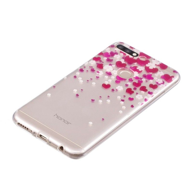 Etui Huawei Y7 2018 Deszcz Serc Etui Ochronne