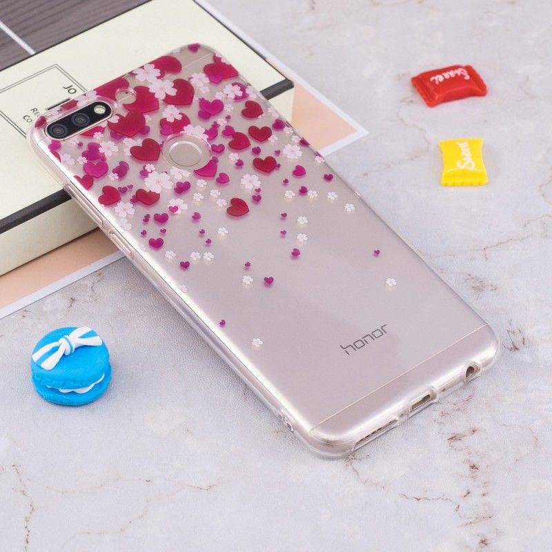 Etui Huawei Y7 2018 Deszcz Serc Etui Ochronne