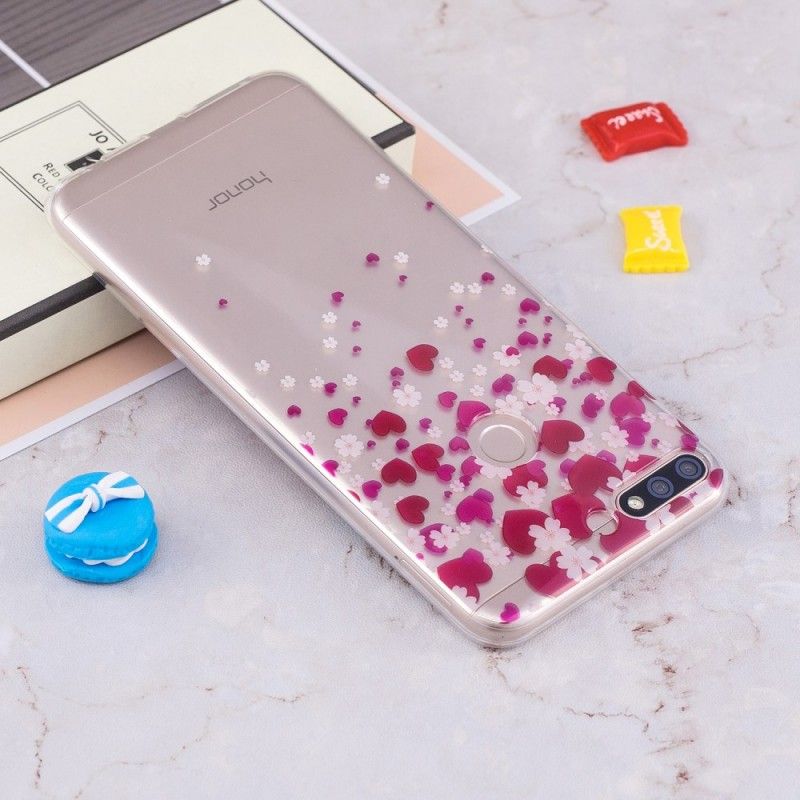 Etui Huawei Y7 2018 Deszcz Serc Etui Ochronne