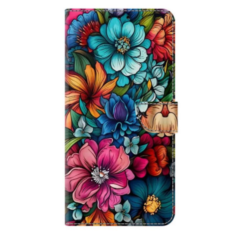 Etui Folio Do Samsung Galaxy S25 Plus 5g Kolorowe Kwiaty