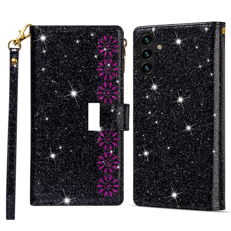 Etui Folio Do Samsung Galaxy S25 Plus 5g Portfel Z Cekinami