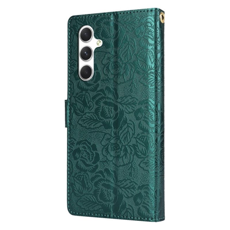 Etui Folio Samsung Galaxy S25 Plus 5g Kwiatowy Nadruk Z Paskiem