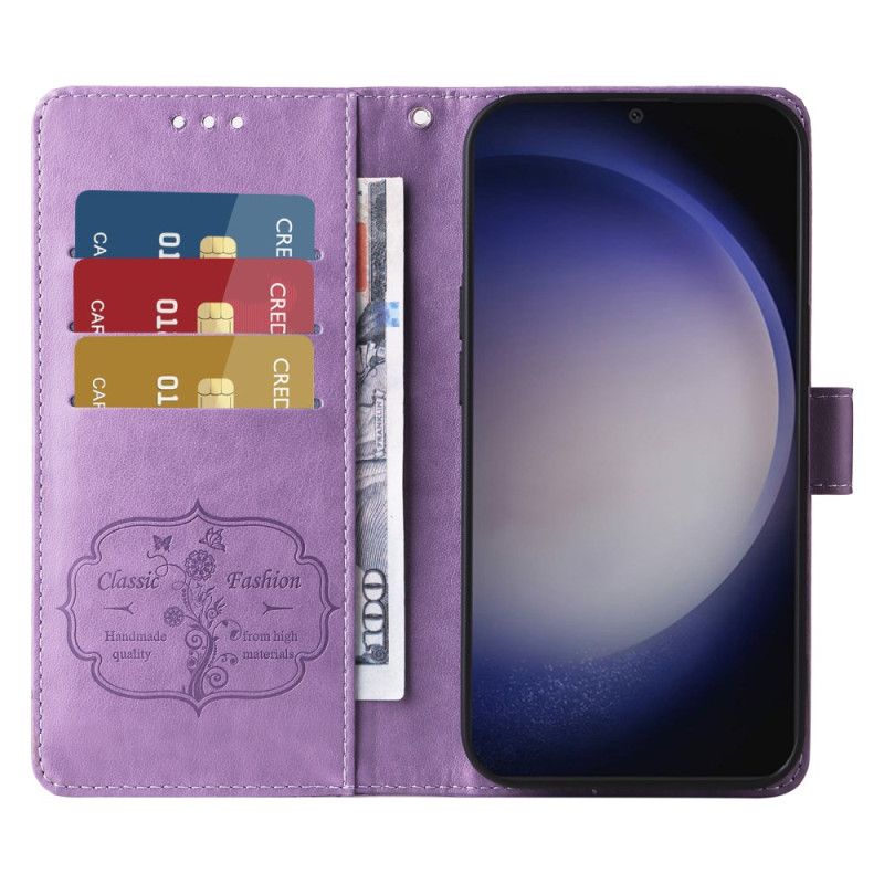 Etui Folio Samsung Galaxy S25 Plus 5g Małe Kwiaty Etui Ochronne