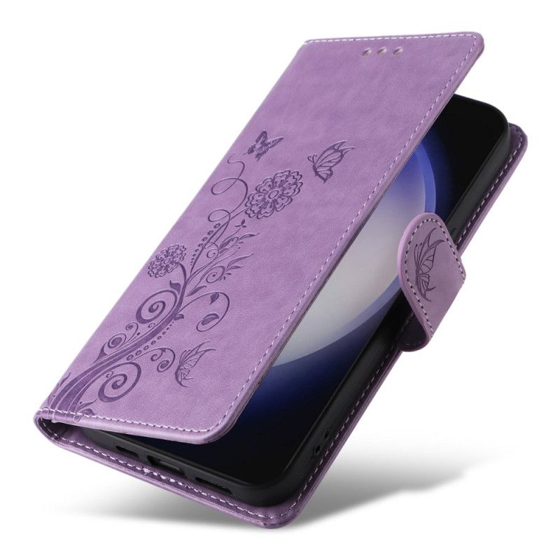 Etui Folio Samsung Galaxy S25 Plus 5g Małe Kwiaty Etui Ochronne