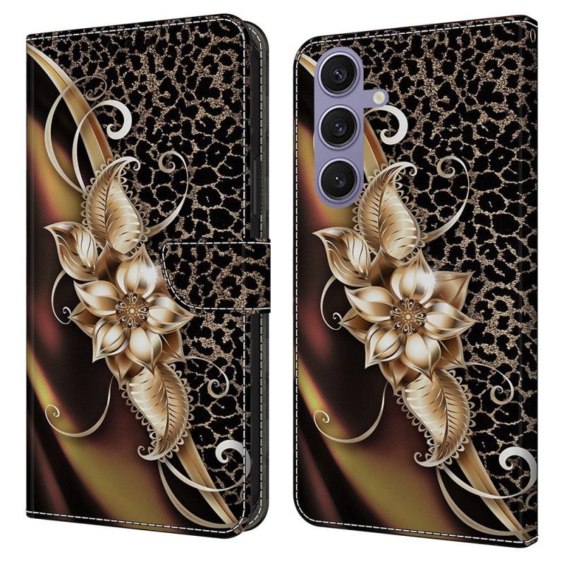 Etui Folio Samsung Galaxy S25 Plus 5g Metaliczne Kwiaty