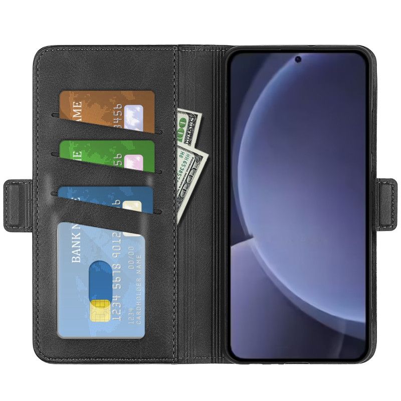 Etui Folio Samsung Galaxy S25 Plus 5g Podwójne Zapięcie Etui Ochronne