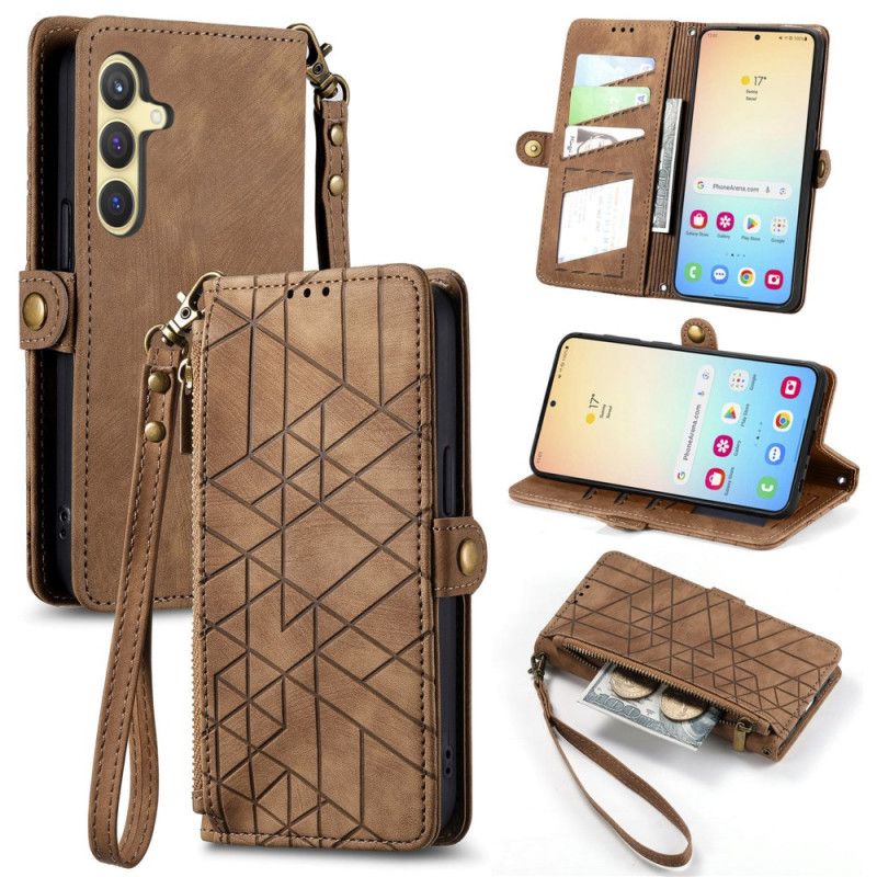 Etui Folio Samsung Galaxy S25 Plus 5g Portfel W Geometryczne Wzory Etui Ochronne