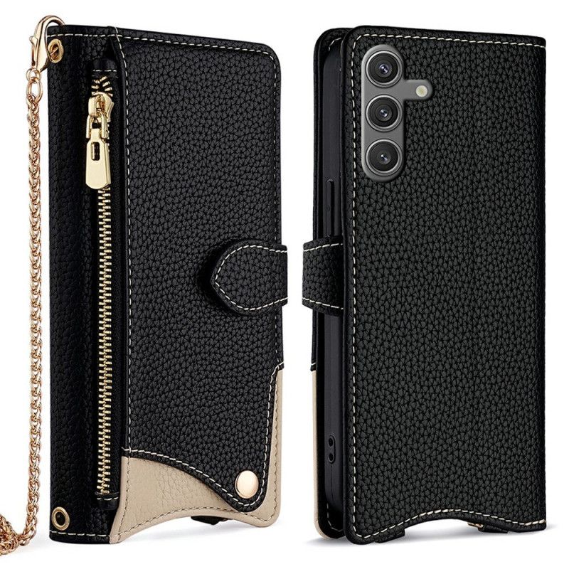 Etui Folio Samsung Galaxy S25 Plus 5g Portfel Z Łańcuszkiem