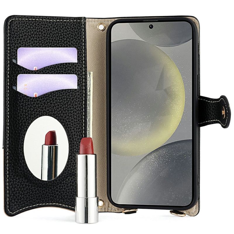 Etui Folio Samsung Galaxy S25 Plus 5g Portfel Z Łańcuszkiem