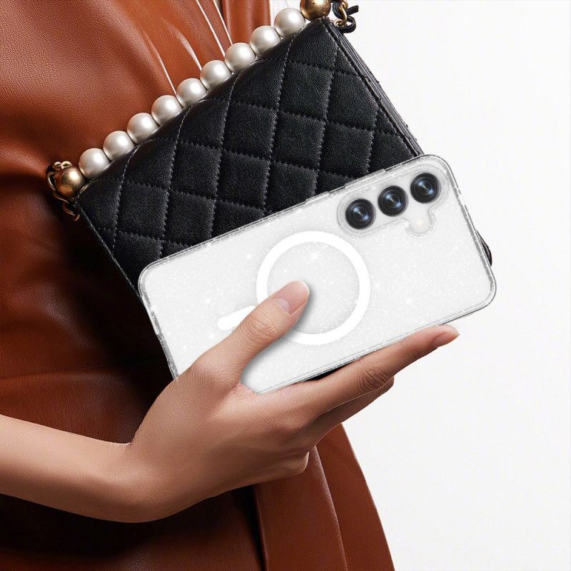 Etui Samsung Galaxy S25 Plus 5g Brokatowy Tył Kompatybilny Z Magsafe