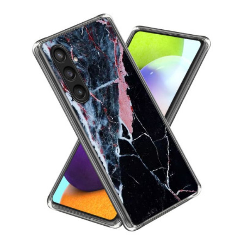 Etui Samsung Galaxy S25 Plus 5g CZarno-różowy Marmur