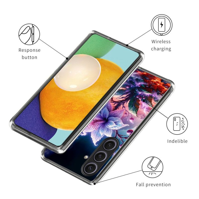 Etui Samsung Galaxy S25 Plus 5g Fioletowe Kwiaty