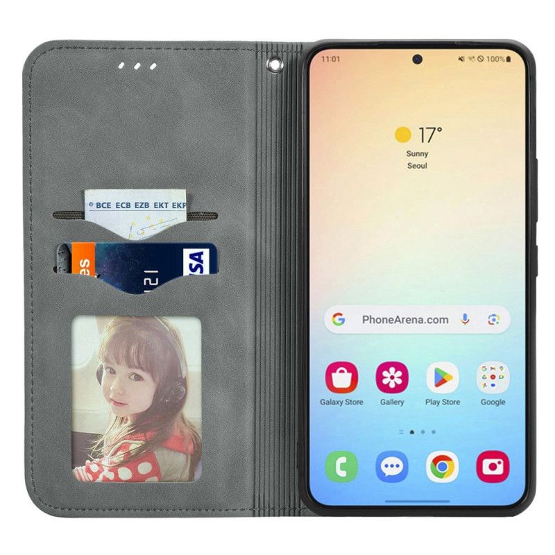 Flip Kotelot Samsung Galaxy S25 Plus 5g Etui Na Telefon Efekt Zamszu