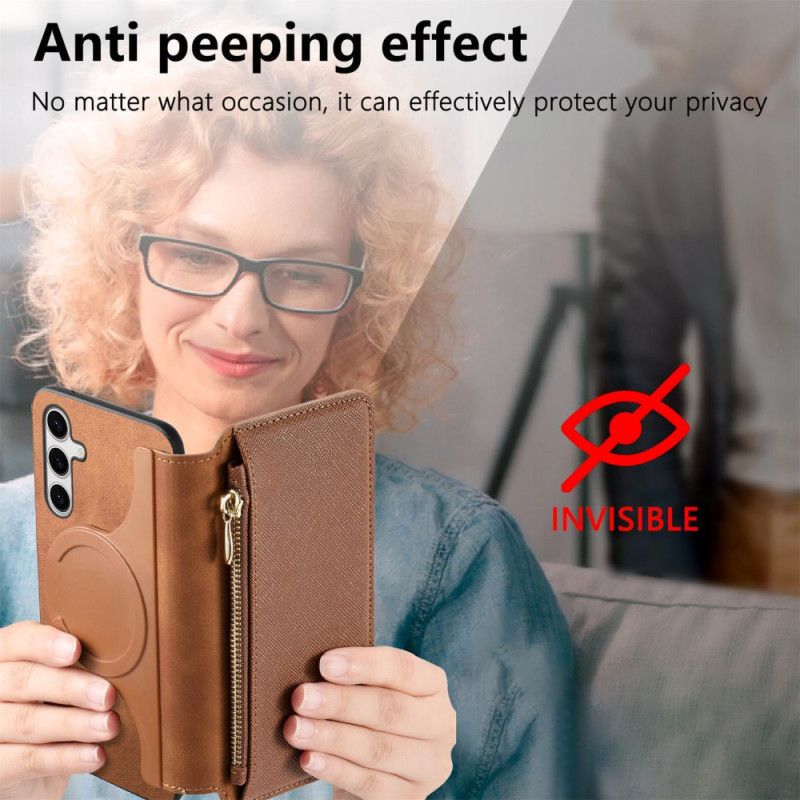 Flip Kotelot Samsung Galaxy S25 Plus 5g Etui Na Telefon Kompatybilny Z Magsafe