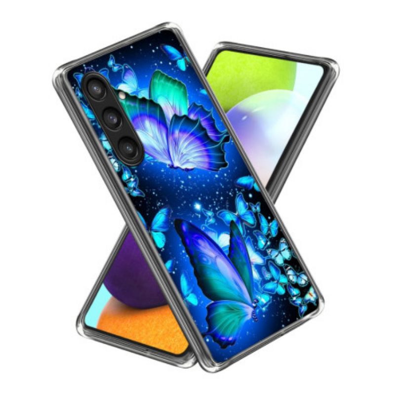 Futerały Samsung Galaxy S25 Plus 5g Etui Na Telefon Niebieskie Motyle