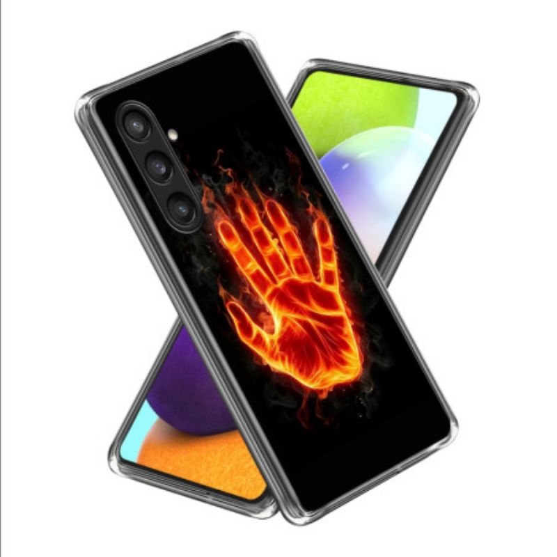 Futerały Samsung Galaxy S25 Plus 5g Etui Na Telefon Płonąca Dłoń