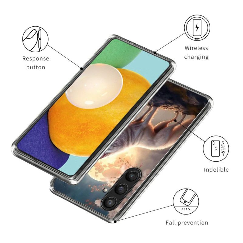 Futerały Samsung Galaxy S25 Plus 5g Etui Na Telefon Wilk Na Księżycu