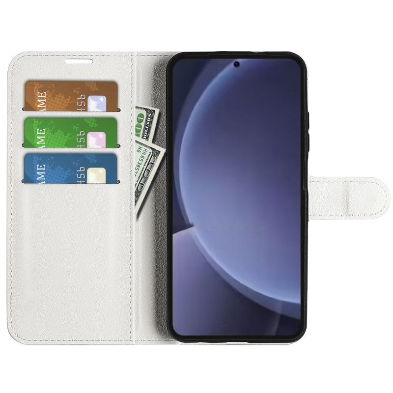 Obudowa Samsung Galaxy S25 Plus 5g Etui Na Telefon Klasyczna Sztuczna Skóra Liczi