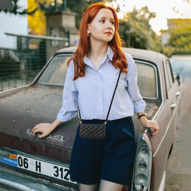 Skórzany Futerał Samsung Galaxy S25 Plus 5g Etui Na Telefon Pikowany Premium