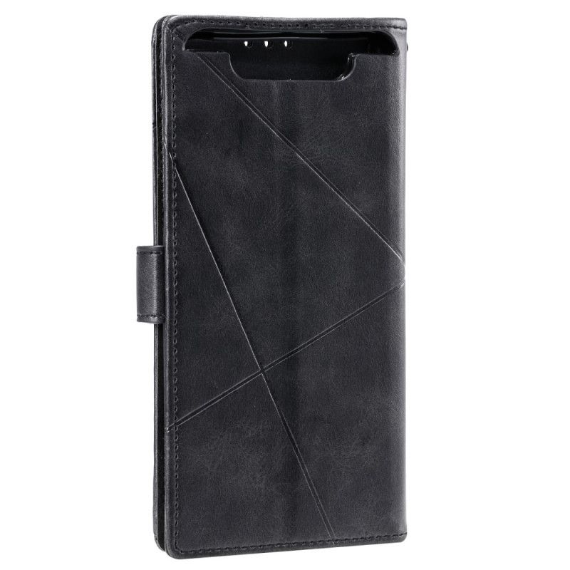 Etui Folio Samsung Galaxy A80 / A90 Czarny Diamentowa Imitacja Skóry Etui Ochronne