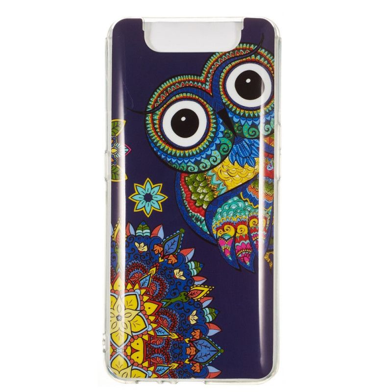 Etui Samsung Galaxy A80 / A90 Fluorescencyjna Sowa Mandala Etui Ochronne