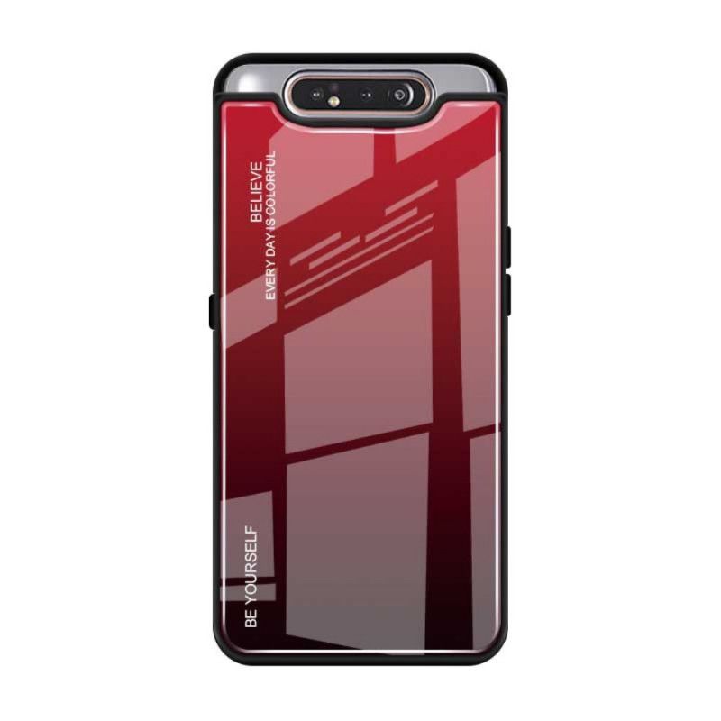 Futerały Samsung Galaxy A80 / A90 Magenta Czerwony Etui na Telefon Bądź Sobą Ze Szkła Hartowanego