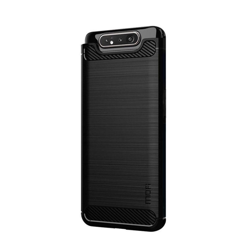 Futerały Samsung Galaxy A80 / A90 Szary Czarny Etui na Telefon Mofi Szczotkowane Włókno Węglowe