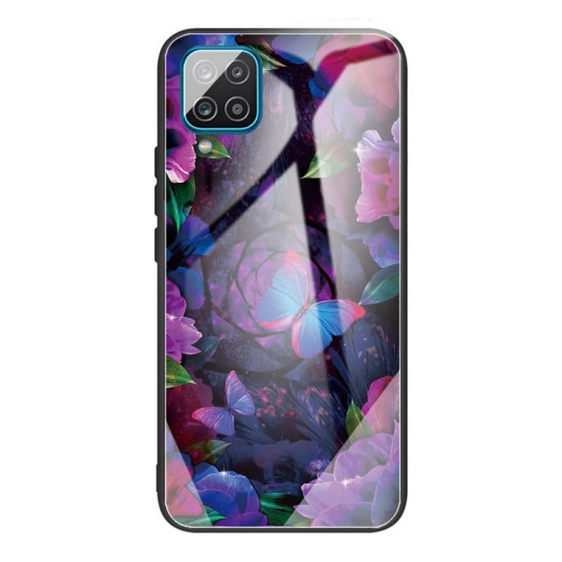 Etui Do Samsung Galaxy M32 Wariacja Motyli Ze Szkła Hartowanego