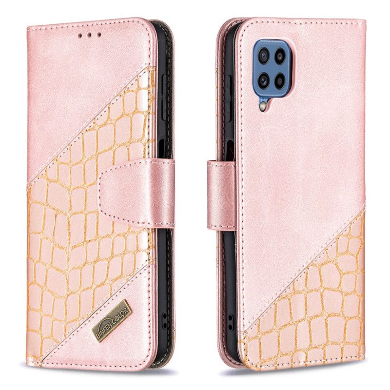 Etui Folio Do Samsung Galaxy M32 Efekt Klasycznej Skóry Krokodyla