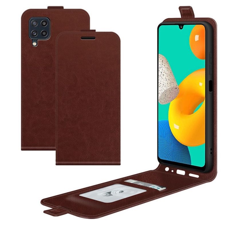 Etui Folio Do Samsung Galaxy M32 Pionowa Klapka Z Efektem Skóry