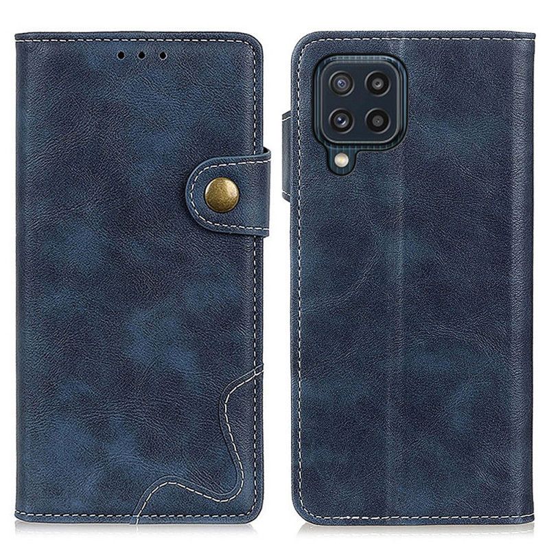 Etui Folio Samsung Galaxy M32 Artystyczny Guzik I Szwy