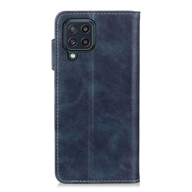 Etui Folio Samsung Galaxy M32 Artystyczny Guzik I Szwy