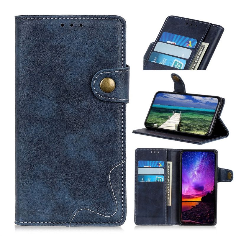 Etui Folio Samsung Galaxy M32 Artystyczny Guzik I Szwy