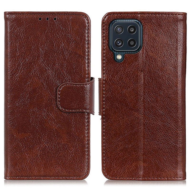 Etui Folio Samsung Galaxy M32 Dwoina Skóra Nappa