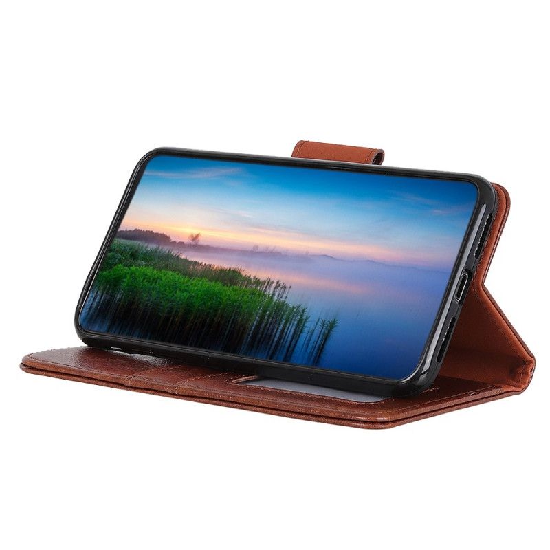 Etui Folio Samsung Galaxy M32 Dwoina Skóra Nappa